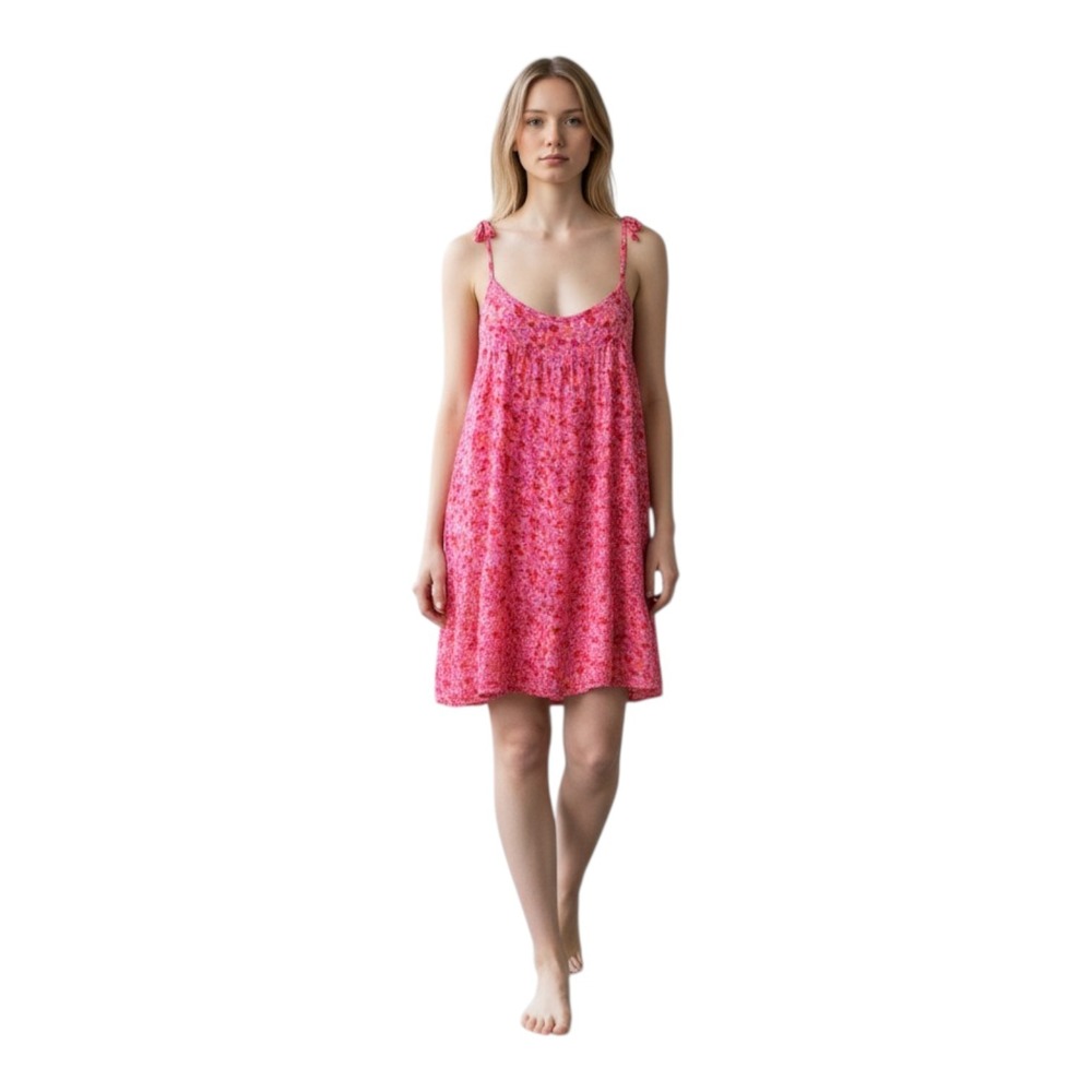 Wild Fable Women S Tiered Pink Adjustable Tie Shoulder Straps Beach Summer Dress